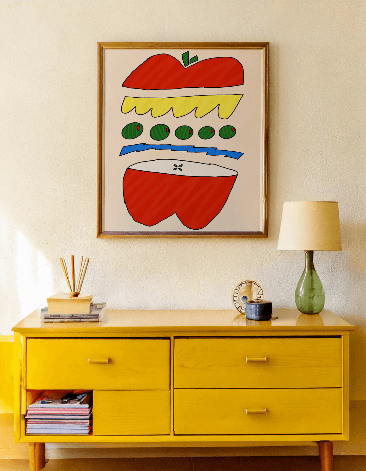 Poster Manzana Abstracta