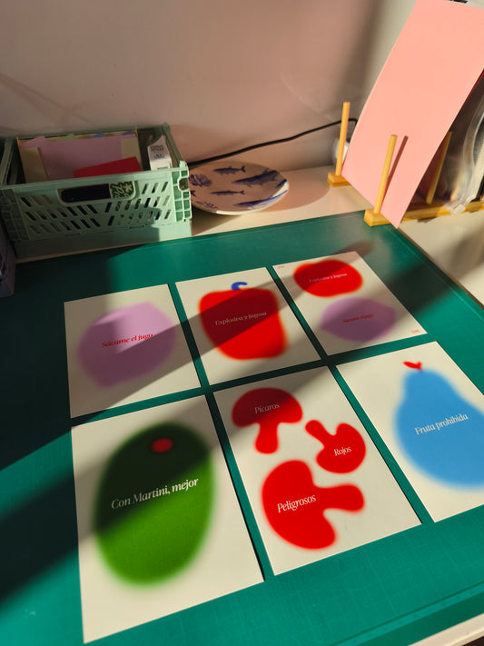 Frutas Audaces · Set de 6 tarjetas