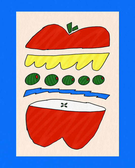 Poster Manzana Abstracta